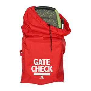 J.L. Childress Gate Check Bag For Standard and Double Strollers, Red J.L. Childress Gate Check Bag For Standard and Double Strollers, Red