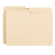 Smead Folder, Letter Size, 11 Point, 1/2 Cut Tab, Manila, 100 Per Box (10320)