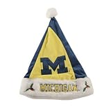 Michigan Wolverines Mistletoe Santa Hat