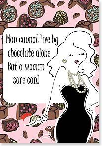 Working Girls - LIVE BY CHOCOLATE ALONE - Birthday Card