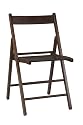 Linon Folding Slat-Back Chair, Set of 4, Wenge Finish