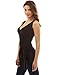 PattyBoutik Women's V Neck Side Split Ribbed Tank Top
