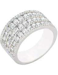 14K White Gold 1.97cttw Round Diamond Fashion Ring
