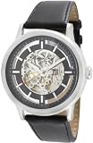 Kenneth Cole Men's Automatics KC1631 Black Leather Automatic Watch with Black Dial