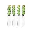 4 FROG prince party CHEESE SPREADER SET knives