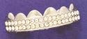 Metal Grillz Costume Teeth SILVER with Costume Diamond Dots for Adults