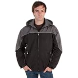 Adult Mens Two-Tone Reversible Water-Resistant Hooded Jacket ( 2 Colors )