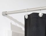 InterDesign Design Forma Shower Curtain Tension Rod, Brushed Stainless Steel, 25-43 Inch