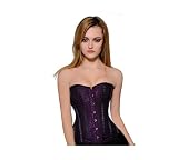Sexy violettes Korsett mit schwarzem Finish (Ohne Rock)