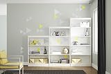 South Shore Axes 4-Shelf Bookcase with Funny Triangles Otto Graff Decals, Pure White [並行輸入品]
