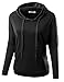 J.TOMSON Women's Basic Long Sleeve Pullover Hoodie with Kangaroo Pockets