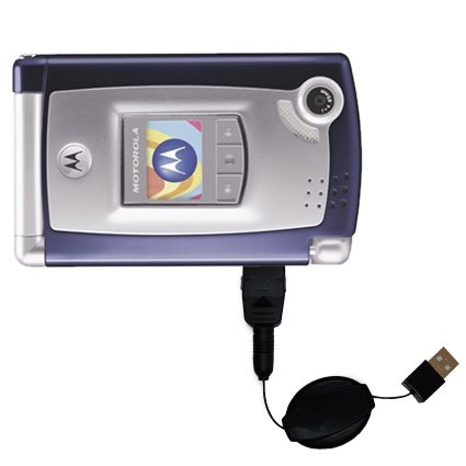 Retractable USB Cable for the Motorola MPx with Power Hot Sync and Charge capabilities - uses Gomadic TipExchange Technology