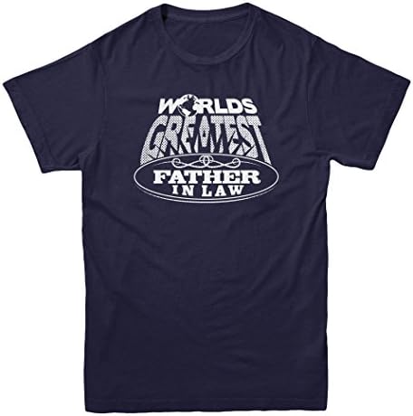 Worlds Greatest Father in Law T-shirt Navy Blue Men's Large