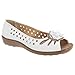 Boulevard Womens/Ladies Punched Open Toe Flower Casual Shoes