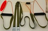 RopeInaBag Travel Cam Buckle Suspension Trainer 450 (Olive Drab Burgundy). Made in USA.