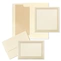 Wedding Invitation Kit Ivory Pearl Square 50ct