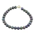 14K Freshwater Pearl Classic Bracelet -Black