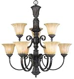 LAMPS BEAUTIFUL Classic Traditional Athena Nine Light Chandelier by Savoy House--Excellent customer service--see our feedback.