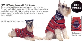 Fashion Pet Tommy Dog Sweater with Bandana