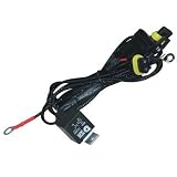 HID battery wiring harness for single beam HID conversion kits