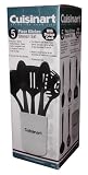 Cuisinart 5 Piece Utensil Set,  Black with White Crock