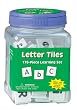 Eureka Tub Of Letter Tiles, 176 Tiles in 3 3/4" x 5 1/2" x 3 3/4" Tub