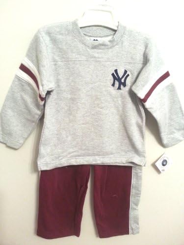 New York Yankees MLB youth / Kids 2 pc outfit Sweatshirt and matching pants Embroidered Yankees Logo (Youth 4)
