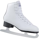 Girls’ Lake Placid Elite Leather Ice Skates - White