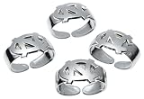 Arthur Court University of North Carolina Collegiate Napkin Rings, Set of 4