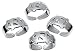 Kitchen & Housewares : Arthur Court University of North Carolina Collegiate Napkin Rings, Set of 4