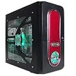 9-Bay ATX Window Case w/450W Power Supply (Red/Black)