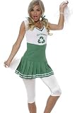 Womens Sassy Go Green Cheerleader Costume