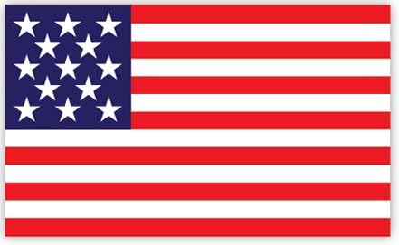 13 Star U.S. USS Varuna Reproduction Civil War Indoor Outdoor Dyed Nylon Flag Grommets 3' X 5'