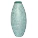 EXP Handcrafted Olive Terracotta Vase With Sea Blue Swirl Etchings