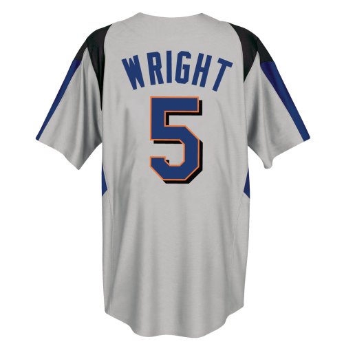 David Wright New York Mets Stance II Gray Button-Front Jersey (Large)