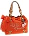 Juicy Couture Velour Rhinestone Cherry Charm Daydreamer Bag Tote Popfield Orange