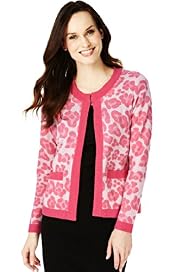 Pure Cashmere Animal Print Cardigan