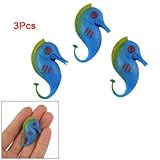 3 Pcs Blue Green Plastic Floating Hippocampi Ornament for Aquarium Fish Tank image