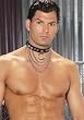 Leather Collar With Chains And O Ring (Black;Men's One Size)