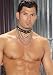 Leather Collar With Chains And O Ring (Black;Men's One Size)