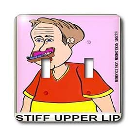Londons Times Religion Heaven Hell Cartoons - Stiff Upper Lip - Light Switch Covers - double toggle switch
