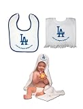 LA Dodgers TEAM TODDLER SET - Hooded towel, Pullover Bib & Snap Bib with Color trim