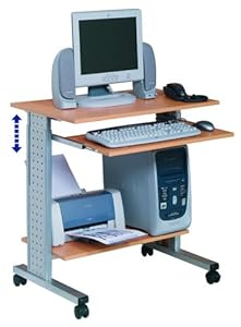 COMPUTERARBEITSPLATZ HTMHENV.SILBER/BUCHE: Amazon.de: Computer & Zubehör