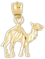 Dazzlers Solid 14k Gold Camel Charm Pendant Available in three colors from jewelsberry (weights: 1.2 grams only)