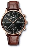 IWC Portuguese Chrono-Automatic 18kt Rose Gold Brown Mens Watch 3714-15