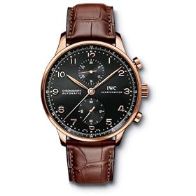 Click here to buy IWC Portuguese Chrono-Automatic 18kt Rose Gold Brown Mens Watch 3714-15 by IWC.