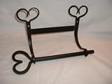 Wrought Iron Toilet Paper Holder Heart -2 Part