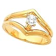 14K Yellow Gold Diamond Solitaire Engagement Ring - 0.25 Ct.