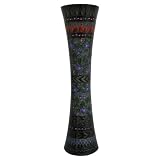 Handmade Hourglass Shaped Lacquer Vase With Intricate Hand-etched Design (Thailand)