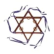 Star Of David Tambourine - 12 "x 1"